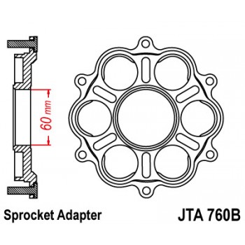 Jt Adapter Zębatki Tylnej Ducati 1098/1099/1198, Multistrada 1200, Diavel 1198